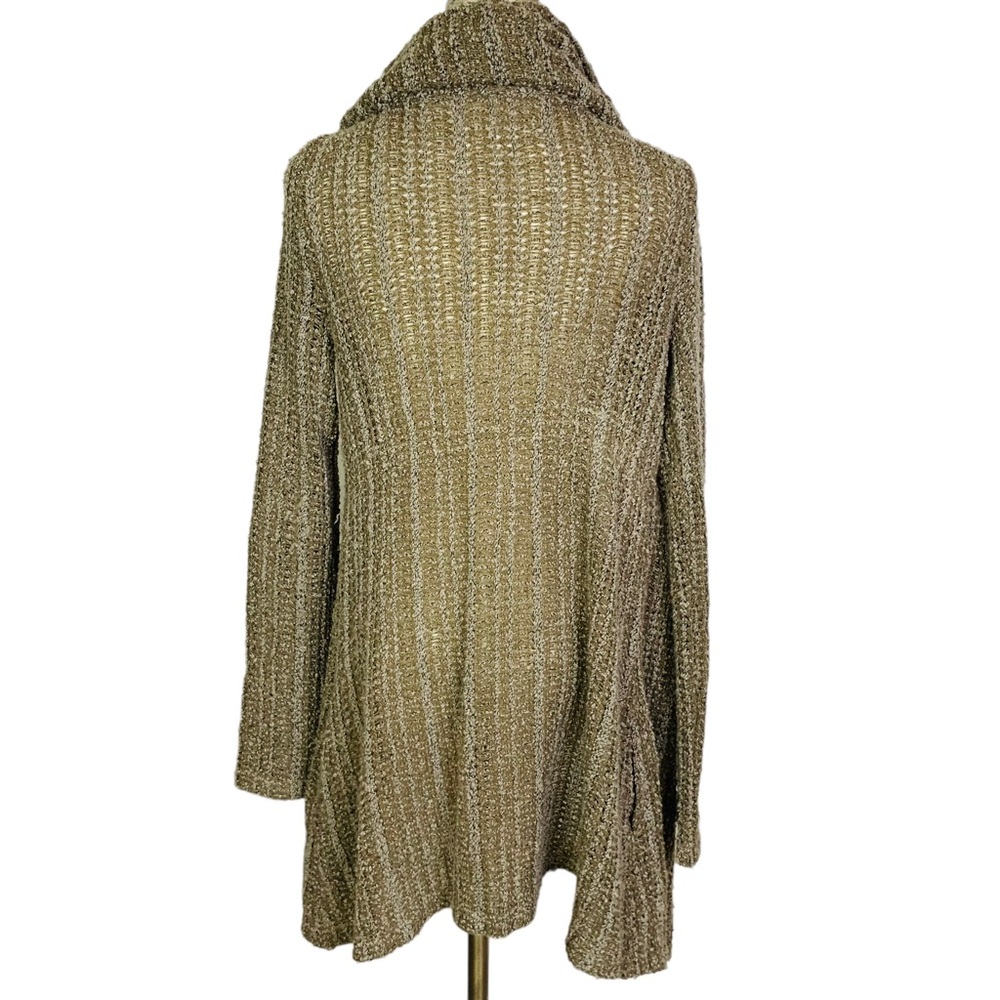 a'reve chunky knit textured weave cardigan LARGE 3390 - Picture 6 of 10